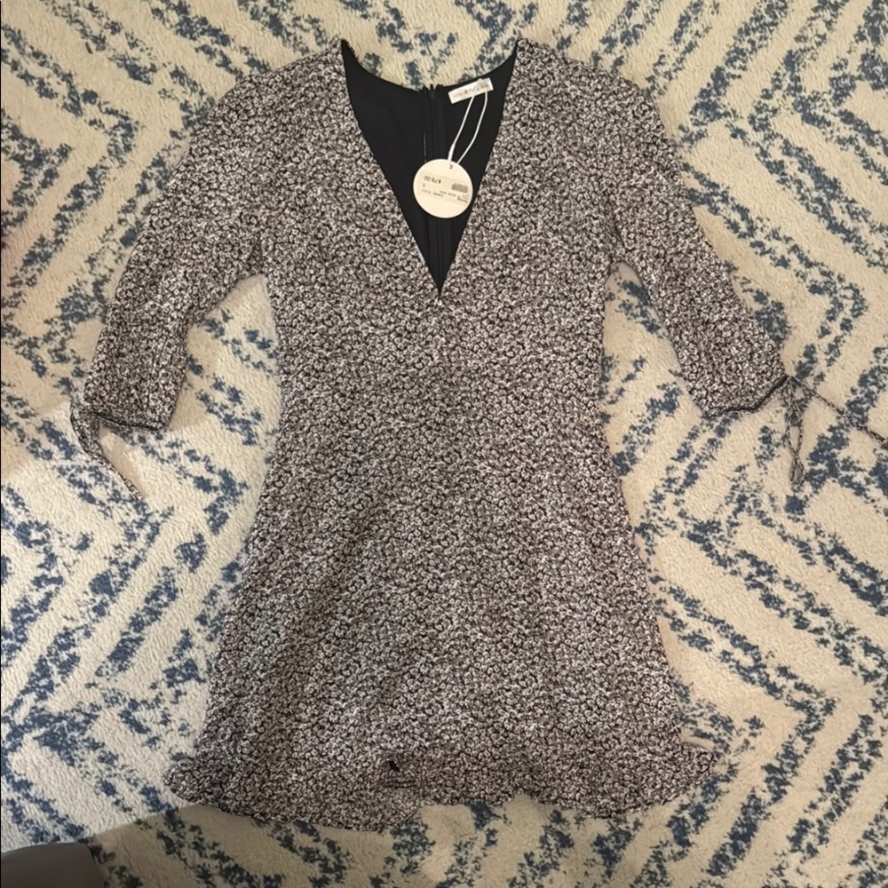 Monochrome Textured Dress